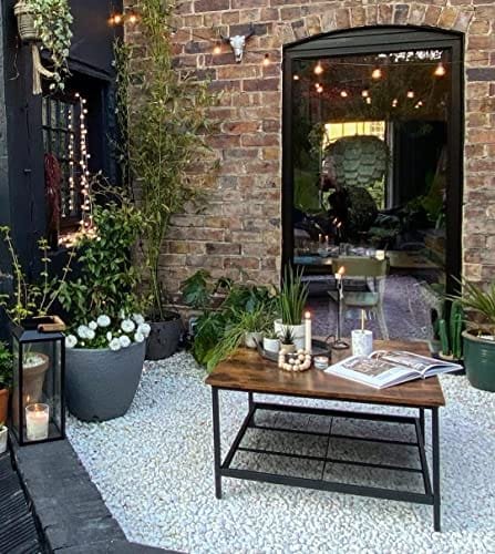 VASAGLE Soffbord, fyrkantigt cocktailbord med rymlig bordsskiva, rustikt brunt och svart 6 VASAGLE Soffbord, fyrkantigt cocktailbord med rymlig bordsskiva, rustikt brunt och svart - Bild 6