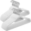 Vit velvet klädhängare för garderob, 50-pack, 0,6 cm tjocklek.