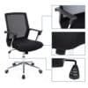 Ergonomisk kontorsstol med mesh rygg och svart sits.