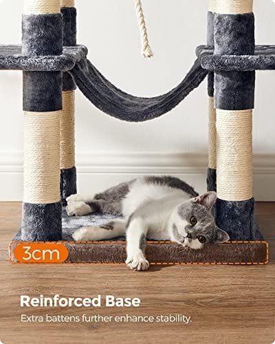 FEANDREA kattträd, XXL Cat Condo, 164 cm, Smoky Grey 7 FEANDREA kattträd, XXL Cat Condo, 164 cm, Smoky Grey - Bild 7
