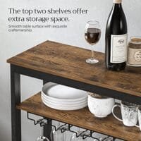 köksställ med Glashållare För Kök Bar Matsal Vintage Brun Svart 7 köksställ med Glashållare För Kök Bar Matsal Vintage Brun Svart - Bild 7