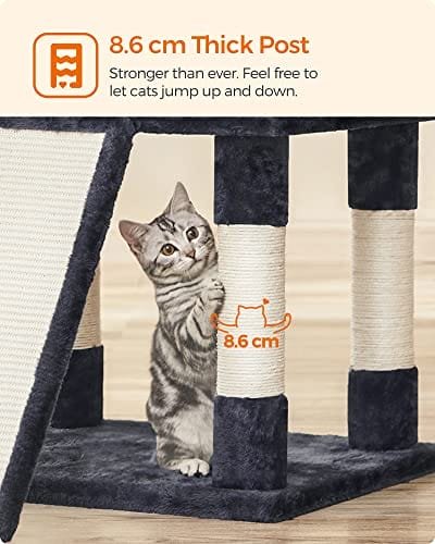 Feandrea kattträd, stort katttorn, 170 cm, rökig grå 7 Feandrea kattträd, stort katttorn, 170 cm, rökig grå - Bild 7