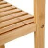 Bambuhylla för badrum och kök i naturligt trä, robust design.