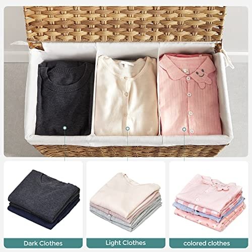 Songmics Tvättkorg, handvävd tvätthamare, 140L rotting-stil, naturlig 5 Songmics Tvättkorg, handvävd tvätthamare, 140L rotting-stil, naturlig - Bild 5