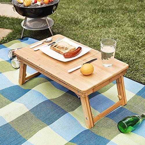 Songmics Bambu Lap Desk, Laptop Table, Breakfast Tray med 5 justerbara lutningsvinklar, Natural 5 Songmics Bambu Lap Desk, Laptop Table, Breakfast Tray med 5 justerbara lutningsvinklar, Natural - Bild 5