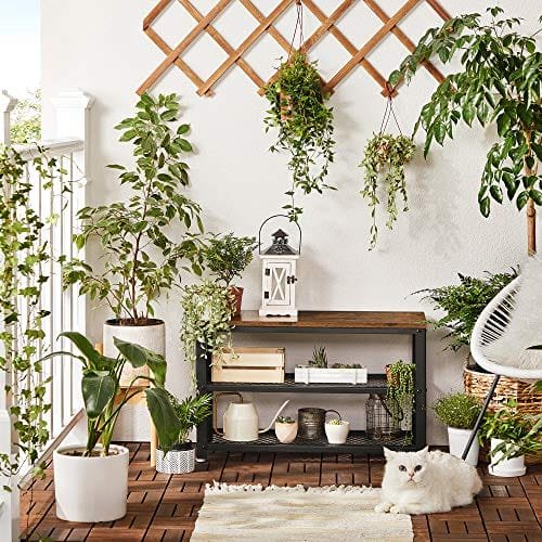 Vasagle skobänk, skosställ med 2 hyllor, skoarrangör, rustikbrun och svart 6 Vasagle skobänk, skosställ med 2 hyllor, skoarrangör, rustikbrun och svart - Bild 6