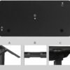 Kontrollpanel för elektriskt skrivbord med knappar och indikatorer.