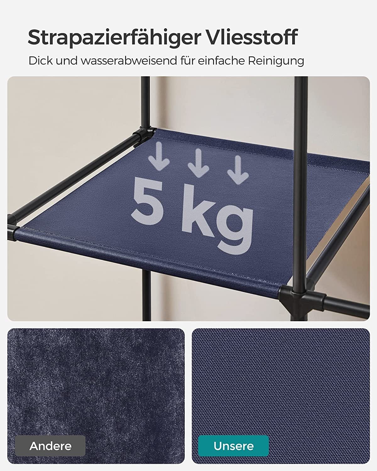 Songmics Garderob med 1 klädskena 7 Songmics Garderob med 1 klädskena - Bild 7