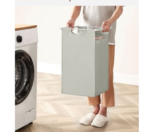 Vasagle tvättkorg, 3-fack tvätthamper, utdragbar och avtagbar 38L, vit 2 Vasagle tvättkorg, 3-fack tvätthamper, utdragbar och avtagbar 38L, vit - Bild 2