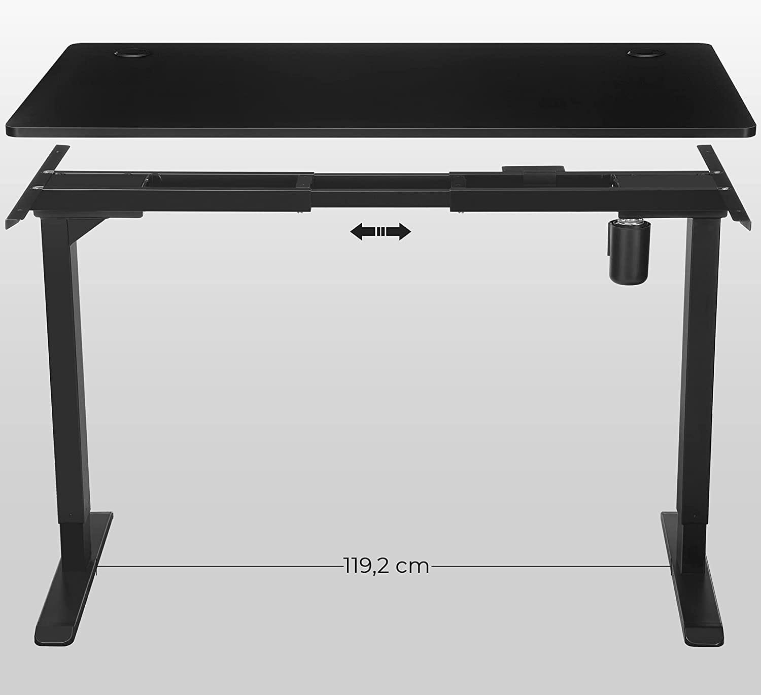 SONGMICS elektrisk bordsskiva, melaminbeläggning, MDF, 140 x 70 x 1,8 cm, svart 2 SONGMICS elektrisk bordsskiva, melaminbeläggning, MDF, 140 x 70 x 1,8 cm, svart - Bild 2