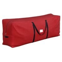 Songmics Christmas Tree Storage Bag, Tree Storage Container, passar upp till 9 ft (270 cm) träd, trädhållarväska, slitstödd, vattenbeständig 600D Oxford-tyg, tjocka handtag, RED RXS003R01