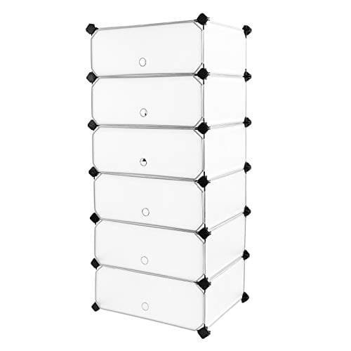 Songmics 6 kuber sammankopplade skoställ Skåp Garderob Stående Förvaring Organiseringsboxar Campingskåp Hyllor 43 x 31 x 105 cm LPC06W 1 Songmics 6 kuber sammankopplade skoställ Skåp Garderob Stående Förvaring Organiseringsboxar Campingskåp Hyllor 43 x 31 x 105 cm LPC06W