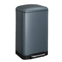 Songmics skräpfack, 30 L köksbink, stålpedalfack med inre hink, rökig grå