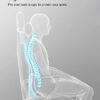 Ergonomisk ryggstöd för att stödja ryggraden och förbättra sittkomfort.