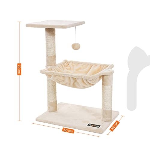 Feandrea-katter klätterträd robust kattträd med plysch och mjuk hängmatta 4 Feandrea-katter klätterträd robust kattträd med plysch och mjuk hängmatta - Bild 4