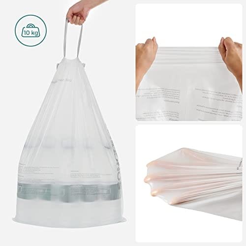 Songmics DrawString soppåsar, papperskorgar för 30L sopkärl, 90 stycken, vit 5 Songmics DrawString soppåsar, papperskorgar för 30L sopkärl, 90 stycken, vit - Bild 5