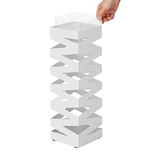 Songmics paraplystativ i metall, fyrkantigt paraplyhållarställ, 15,5 x 15,5 x 49 cm, vit 4 Songmics paraplystativ i metall, fyrkantigt paraplyhållarställ, 15,5 x 15,5 x 49 cm, vit - Bild 4