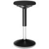 Svart ergonomisk wobble pall med justerbar höjd 60-85 cm.