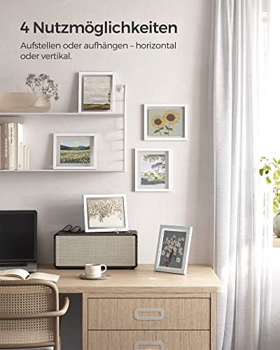 Songmics 3 bildramar, för 4x6, 5x7 tum, 6x8 tum, vit 3 Songmics 3 bildramar, för 4x6, 5x7 tum, 6x8 tum, vit - Bild 3