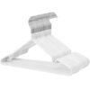 Halkfria metallhängare för kläder, 20-pack, vit, 0,4 cm tjocka.