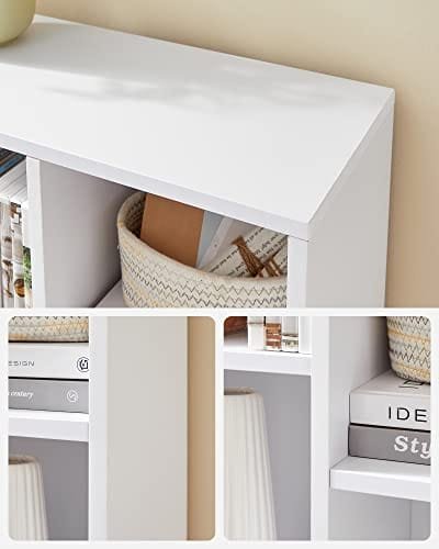 Vasagle bokhylla, 7-fack barns bokhylla, fristående förvaringsenhet för vardagsrum, arbetsrum och kontor, 50 x 24 x 106 cm, vit LBC27WT 6 Vasagle bokhylla, 7-fack barns bokhylla, fristående förvaringsenhet för vardagsrum, arbetsrum och kontor, 50 x 24 x 106 cm, vit LBC27WT - Bild 6