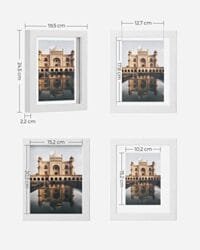 Songmics 3 bildramar, för 4x6, 5x7 tum, 6x8 tum, vit 5 Songmics 3 bildramar, för 4x6, 5x7 tum, 6x8 tum, vit - Bild 5