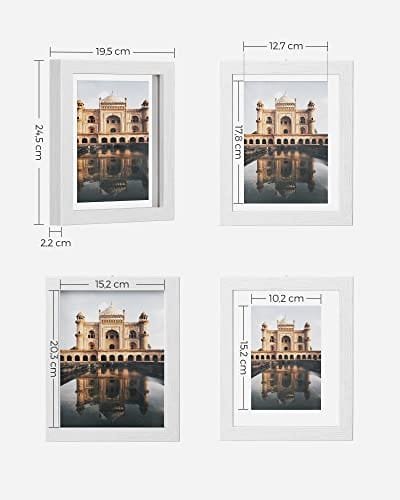 Songmics 3 bildramar, för 4x6, 5x7 tum, 6x8 tum, vit 5 Songmics 3 bildramar, för 4x6, 5x7 tum, 6x8 tum, vit - Bild 5
