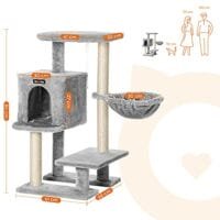 Cat Tree, Small Cat Condo 84 Cm, Katttorn, Ljusgrå 7 Cat Tree, Small Cat Condo 84 Cm, Katttorn, Ljusgrå - Bild 7