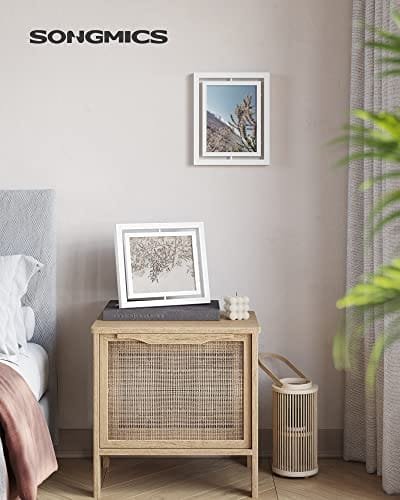 Songmics 8 x 10 tums roterande fotoram set om 2 med 2 glaspaneler för stående eller hängande MDF - vit RPF281W01 7 Songmics 8 x 10 tums roterande fotoram set om 2 med 2 glaspaneler för stående eller hängande MDF - vit RPF281W01 - Bild 7