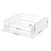 Transparent makeup organizer med 7 hyllor för smink och accessoarer.