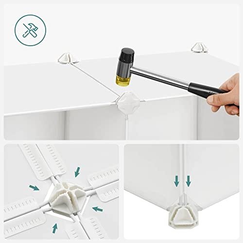 Songmics Cube Hylla Multifunktionsskåp, barnskor Leksaker 123 x 31 x 123 cm Vit 5 Songmics Cube Hylla Multifunktionsskåp, barnskor Leksaker 123 x 31 x 123 cm Vit - Bild 5