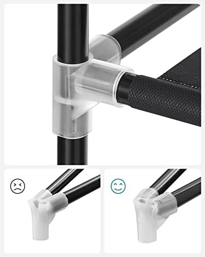 Songmics Tyggarderob, klädförvaring, 6 hyllor, 1 hängskena, ovävt tyg, metallram, 45 x 105 x 168 cm, för sovrum, omklädningsrum, svart RYG085B02 6 Songmics Tyggarderob, klädförvaring, 6 hyllor, 1 hängskena, ovävt tyg, metallram, 45 x 105 x 168 cm, för sovrum, omklädningsrum, svart RYG085B02 - Bild 6