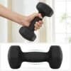 Svarta neopren hantlar för styrketräning och fitness.
