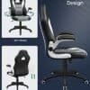 Kontorsstol med ergonomisk design och justerbar höjd.