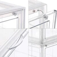 Songmics Shoe Box, Stapelbar skoarrangör, plastskoförvaring, transparent - Bild 4