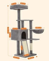 Feandrea Cat Tree 135 cm höga - multi-nivå-designen 6 Feandrea Cat Tree 135 cm höga - multi-nivå-designen - Bild 6
