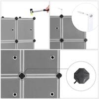 Songmics 9-Cube förvaringsorganisatör, plastskåp med dörrar, för kläder, skor, svart 5 Songmics 9-Cube förvaringsorganisatör, plastskåp med dörrar, för kläder, skor, svart - Bild 5