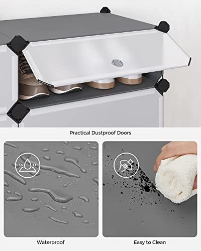 Songmics Interlocking Shoe Rack, förvarings organisator, 10 plats, förvaringshylla, grå 6 Songmics Interlocking Shoe Rack, förvarings organisator, 10 plats, förvaringshylla, grå - Bild 6