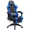 Ergonomisk gaming- och kontorsstol i svart och blått för komfort.