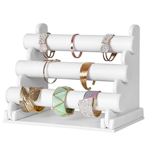 Songmics 3-bar armbandhållare för halsband, smycken Display Rack, White 3 Songmics 3-bar armbandhållare för halsband, smycken Display Rack, White - Bild 3