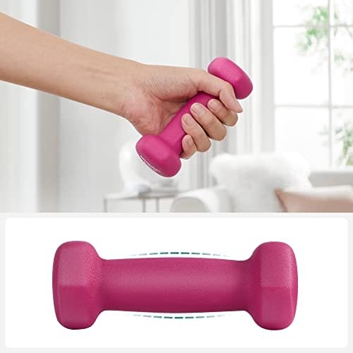 Songmics 2 hantlar, 2 x 0,5 kg icke-halk Neoprene handvikter med matt finish, rosa 3 Songmics 2 hantlar, 2 x 0,5 kg icke-halk Neoprene handvikter med matt finish, rosa - Bild 3