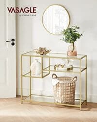 Vasagle konsol Bord 100x35x80cm Färg guld - Bild 4