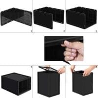 Songmics Shoe Box, stapelbar skoarrangör, plastskoförvaring 28 x 36 x 22 cm, Svart 7 Songmics Shoe Box, stapelbar skoarrangör, plastskoförvaring 28 x 36 x 22 cm, Svart - Bild 7