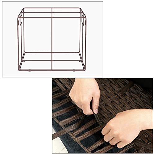 Songmics handvävd tvättkorg, 23,8 gal (90L) tvättkorg i syntetisk rotting med lock och handtag, hopfällbar, avtagbar foderpåse, brun ulcb051k02 7 Songmics handvävd tvättkorg, 23,8 gal (90L) tvättkorg i syntetisk rotting med lock och handtag, hopfällbar, avtagbar foderpåse, brun ulcb051k02 - Bild 7