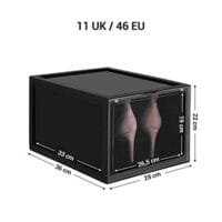 Songmics Shoe Box, stapelbar skoarrangör, plastskoförvaring 28 x 36 x 22 cm, Svart 6 Songmics Shoe Box, stapelbar skoarrangör, plastskoförvaring 28 x 36 x 22 cm, Svart - Bild 6