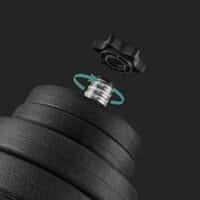 Songmics 2-i-1 hantelset, 2 x 15 kg justerbara hantlar med extra skivstång, plastbelagda viktskivor, fitnessträning, hemmagym, svart 4 Songmics 2-i-1 hantelset, 2 x 15 kg justerbara hantlar med extra skivstång, plastbelagda viktskivor, fitnessträning, hemmagym, svart - Bild 4