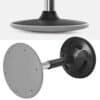 Svart ergonomisk wobble pall med justerbar höjd och roterbar funktion.
