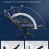 Kontorsstol med tiltfunktion för avkoppling och ergonomi.
