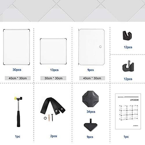 Songmics Cube -förvaring med dörrar, skosställ, plastorganisatör senhet, vit 7 Songmics Cube -förvaring med dörrar, skosställ, plastorganisatör senhet, vit - Bild 7