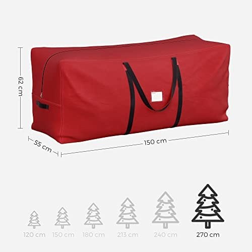 Songmics Christmas Tree Storage Bag, Tree Storage Container, passar upp till 9 ft (270 cm) träd, trädhållarväska, slitstödd, vattenbeständig 600D Oxford-tyg, tjocka handtag, RED RXS003R01 5 Songmics Christmas Tree Storage Bag, Tree Storage Container, passar upp till 9 ft (270 cm) träd, trädhållarväska, slitstödd, vattenbeständig 600D Oxford-tyg, tjocka handtag, RED RXS003R01 - Bild 5